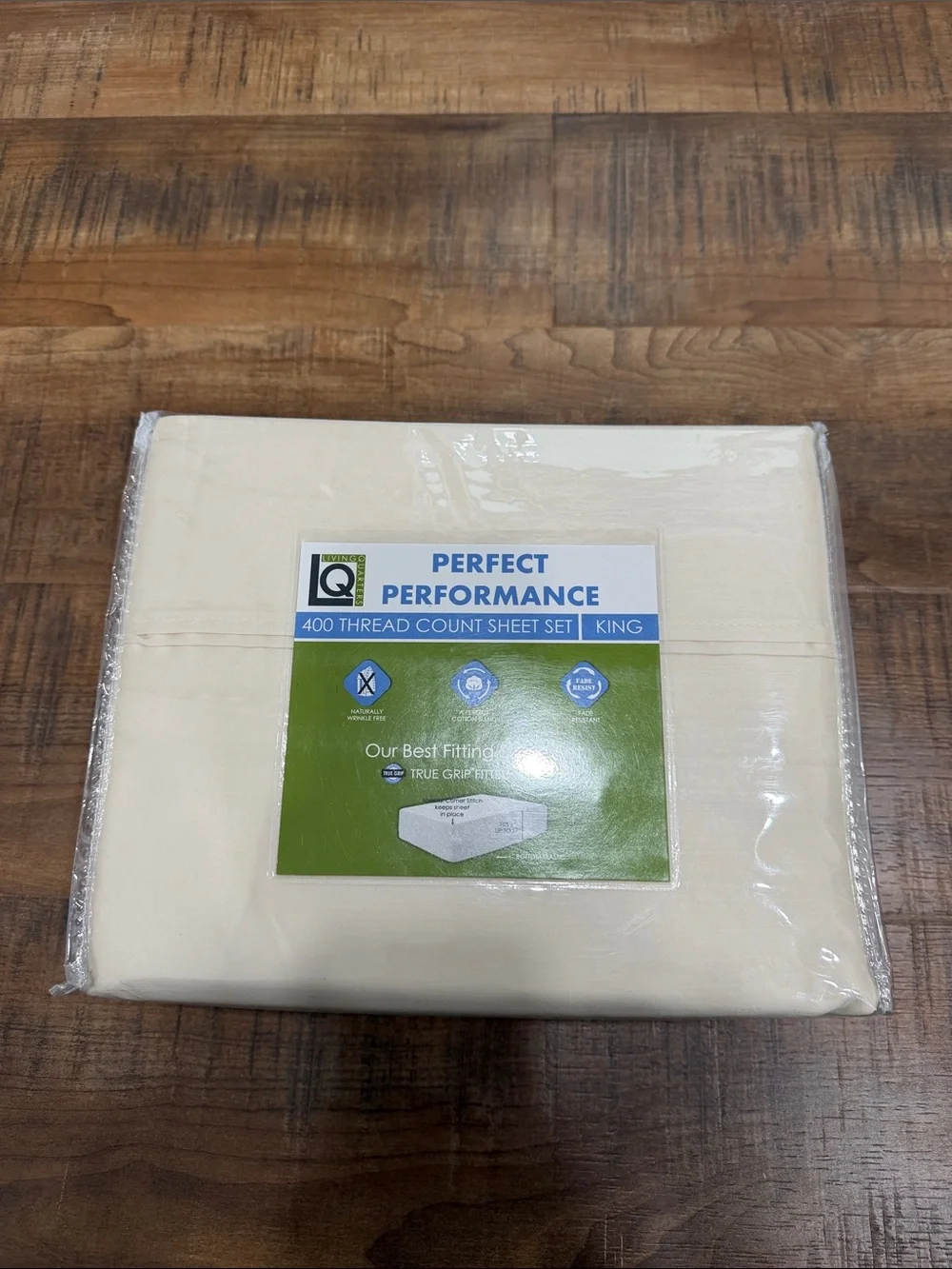 Perfect Performance 400 TC King Sheet Set in Cream